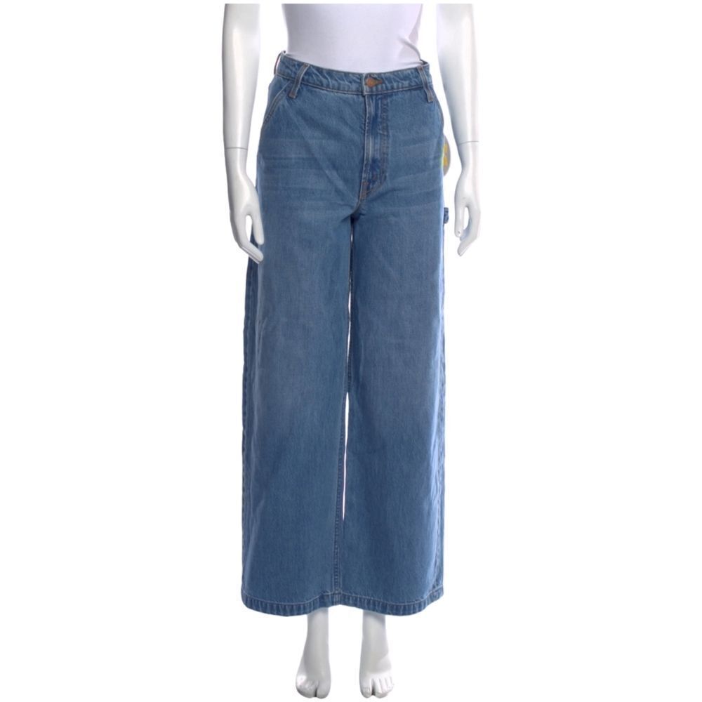 NWT MOTHER SNACKS! The Fun Dip Utility Puddle Wide Leg Jeans 28 - Picture 2 of 10